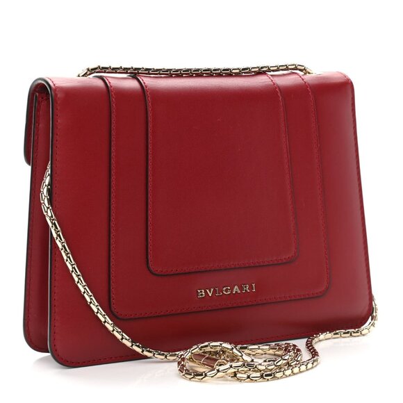 BVLGARI Serpenti Forever Crossbody Calfskin in Ruby Red - Picture 4 of 5
